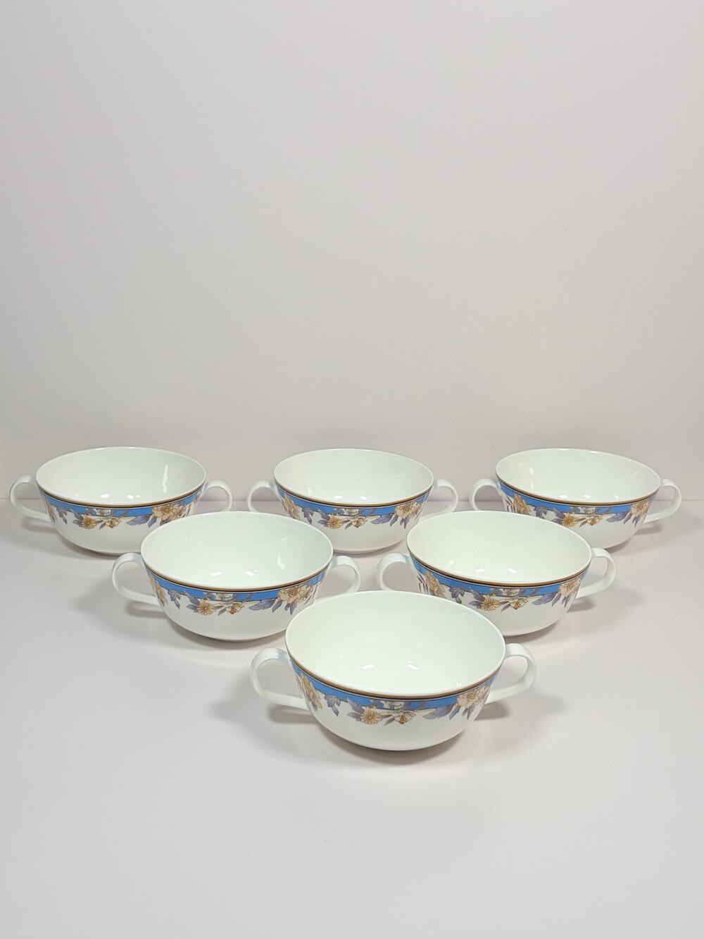 Hutschenreuther Double Handle Soup Bowls ~ Set of 6